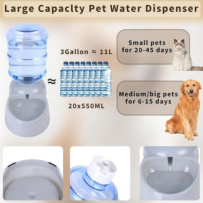 3 Gallon Automatic Dog Water Dispenser, 11L Large Dog Water Bowl Dispenser - Image 4