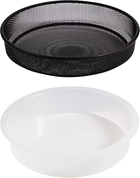 Plastic Round Bird Feeder Bowl and Metal Round Bird Feeder Tray, Wild Birds by Unknown
