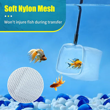 AQUANEAT Small Fish Tank Shrimp Net, Aquarium Debris Cleaning Tools, - Image 2