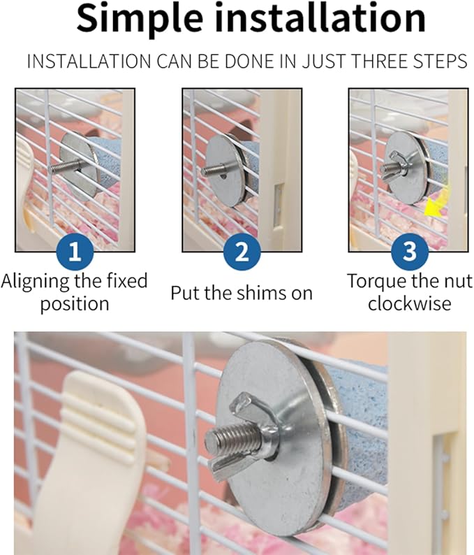 Bird Perches for Cage, Abrasive Surface High Calcium Mineral Parrot Perch Stand - Image 7