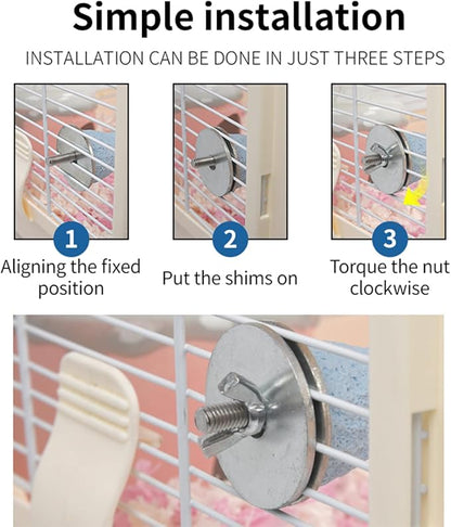 Bird Perches for Cage, Abrasive Surface High Calcium Mineral Parrot Perch Stand - Image 7
