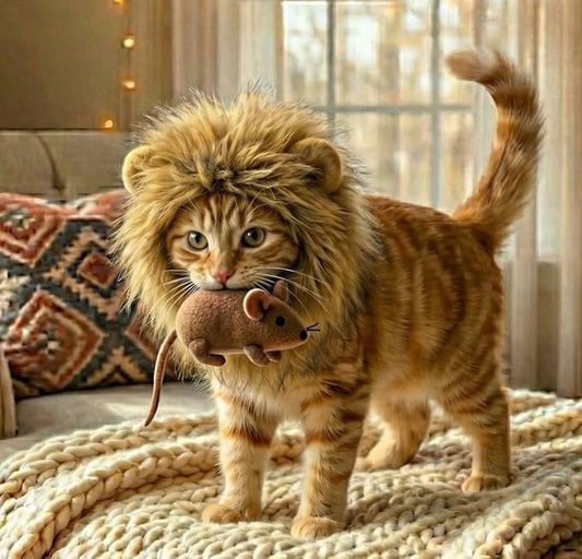 Lion Mane Costume for Cats - Image 2