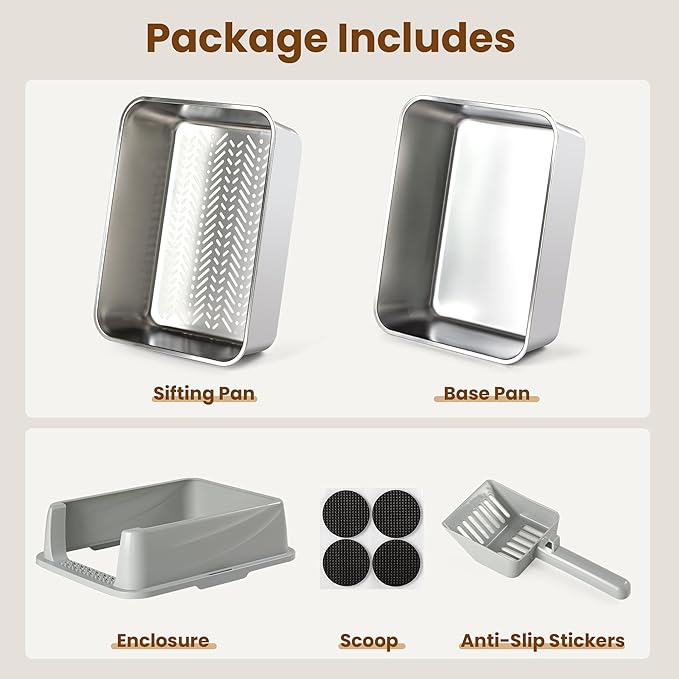 Stainless Steel Sifting Litter Box - Image 6