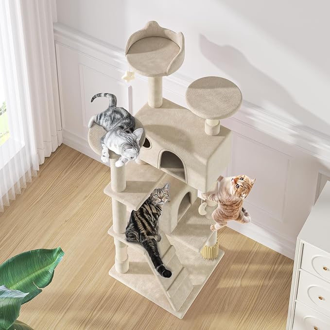 MoNiBloom 60 Inch Cat Tree Tower - Image 8