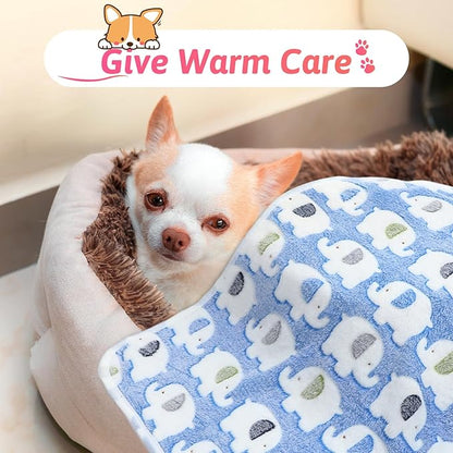 Tatuo 12 Pieces Puppy Blanket Warm Dog Cat Sleep Mat Pet Kitten Doggy Fleece - Image 6