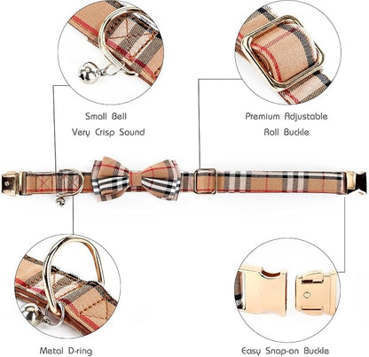 Yizepet Dog Collar with Bow Tie- Adjustable pet Collar - Image 3