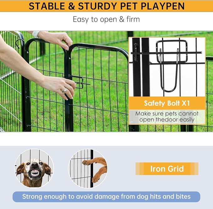 BestPet | Dog Playpen | 24 Inch, 24 Panels | Heavy Duty Metal Pet Exercise Pen - Image 5