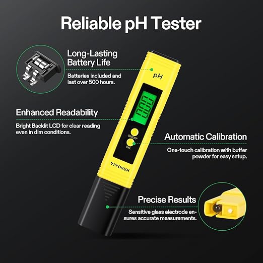 VIVOSUN Digital pH and TDS Meter Kits, 0.01pH High Accuracy Pen Type pH Meter ± - Image 2