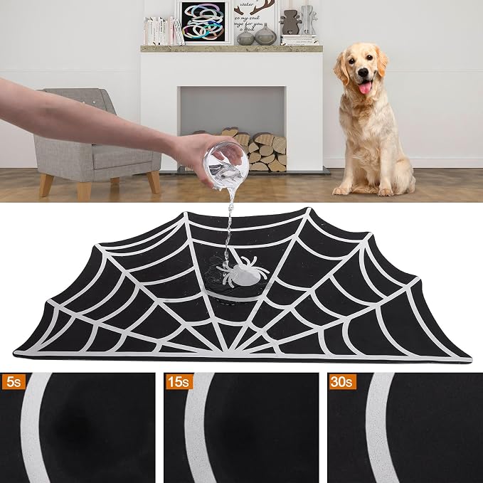 Halloween Pet Mat for Food and Water, Pet Feeding Mat for Dog Cat Bowl - Image 3