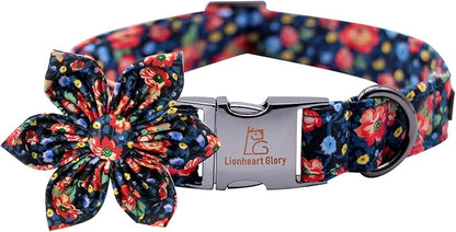 Lionheart Glory Cute Floral Pattern Pet Collar by LionheartGlory