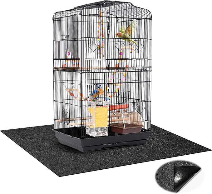 48 x 48 Inch Large Felt Bird Cage Mat, 3mm Thick Absorbent Felt Surface by Unknown