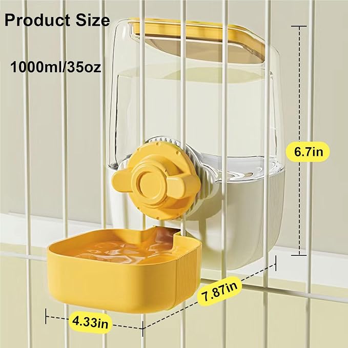 35oz Rabbit Water Bottle, Pet Hanging Automatic Water Dispenser - Image 4