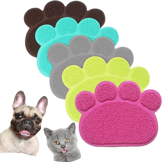 PVC Pet Dog Cat Puppy Kitten Dish Bowl Food Water Feeding Placemat, Non-Slip by JOYJULY