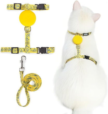 PUPTECK Adjustable Cat Harness and Leash Set Escape Proof Kitten Strap Collar by PUPTECK
