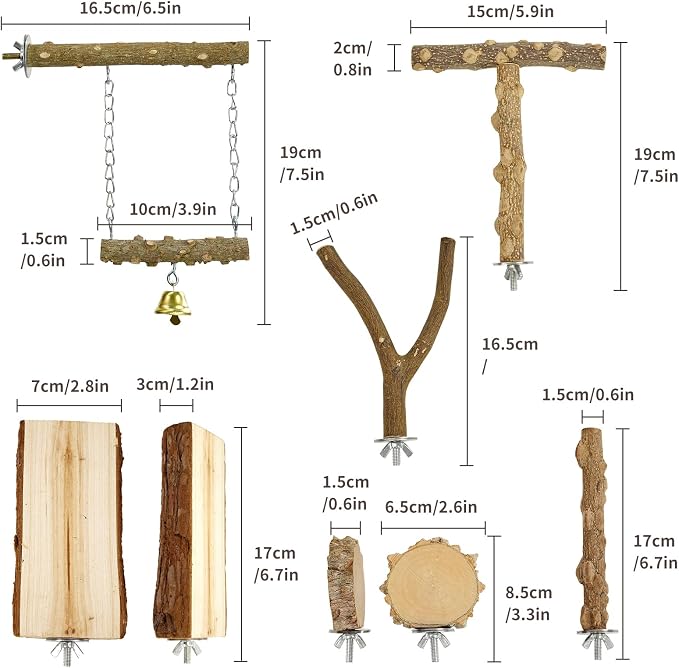 Bird Perches, Bird Perch Chewing Stick Cage Accessories Parrot Climbing - Image 2