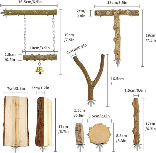 Bird Perches, Bird Perch Chewing Stick Cage Accessories Parrot Climbing - Image 2