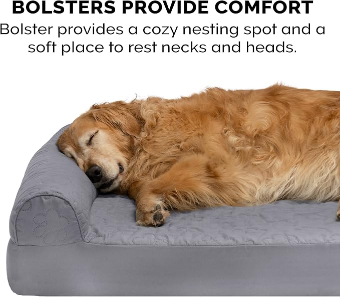 Furhaven Orthopedic Dog Bed for Large Dogs w/ Removable Bolsters & Washable - Image 11