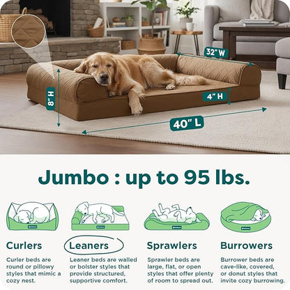 Furhaven Orthopedic Dog Bed for Large Dogs w/ Removable Bolsters & Washable - Image 3