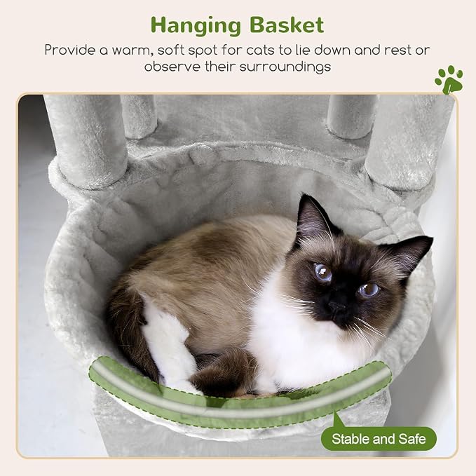 Globlazer Cat Tower for Indoor Cats, Heavy Duty Cat Trees for Large Adult Big - Image 4