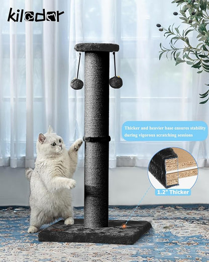 Kilodor 34Inch Tall Cat Scratching Post, 4.3Inch Diameter Large Sisal Cat - Image 6