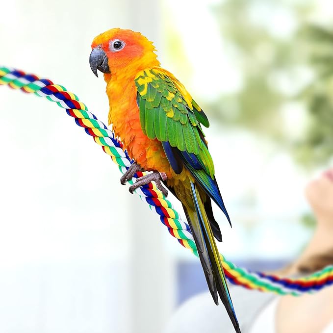 Weewooday 2 Pcs Bird Rope Perches Climbing Rope Bird Cage Accessories - Image 4