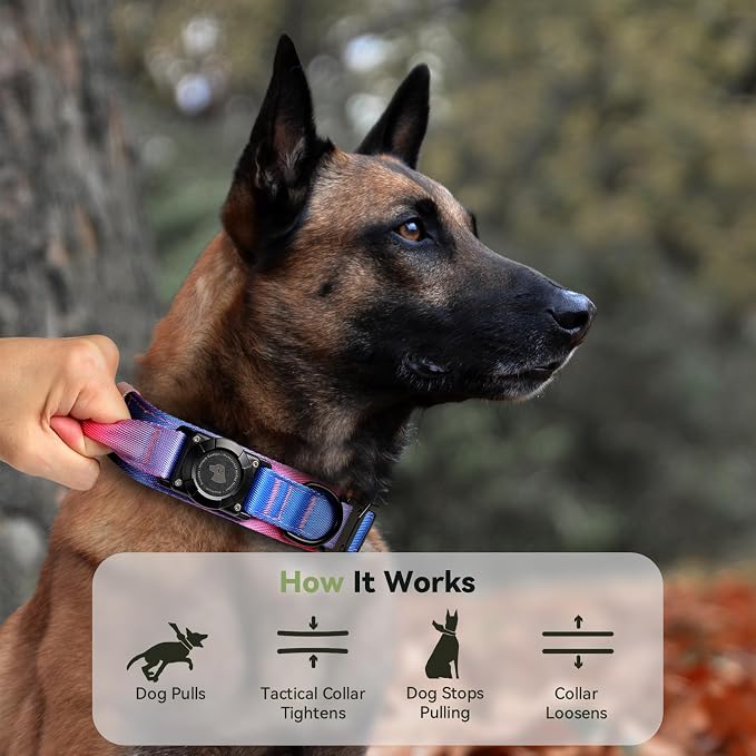 2026 Upgrade Waterproof AirTag Dog Collar, Military Tactical Dog Collar - Image 6