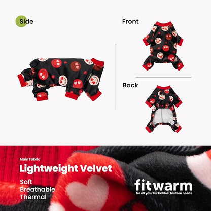 Fitwarm Hearts Eyes Smily Face Dog Pajamas, Cozy Valentines Outfit - Image 5