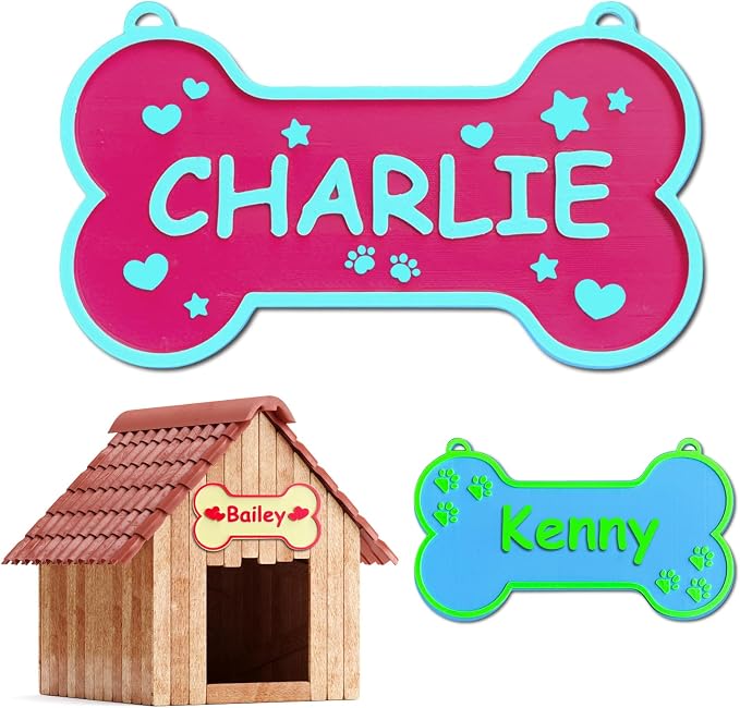 Personalized Dog Crate Sign Custom Dog Kennel Accessories Name Plate Doghouse by CustomYourMemories
