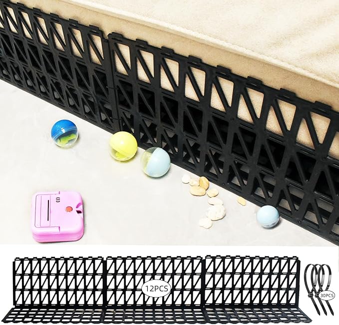12 Pcs Under Couch Blocker for Bed Adjustable Furniture Plastic Under Bed by AIFONG