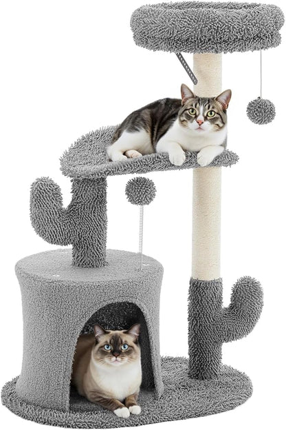 33 Inch Small Cat Tree Tower, Cat Tree by Aidoly