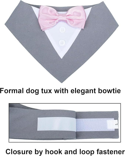 ADOGGYGO Formal Dog Tuxedo Wedding Pet Bandana Collar - Image 5