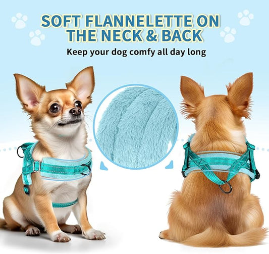 SlowTon No Pull Small Dog Harness and Leash Set, Puppy Soft Vest Harness Neck & - Image 2