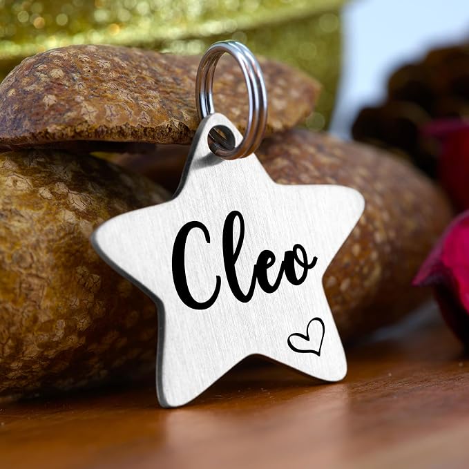 Ultra Joys Cat ID Tag Personalized Pet Tags, Durable Stainless Steel Small Pet - Image 2