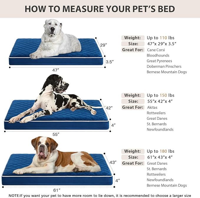WNPETHOME Orthopedic Giant Dog Beds Large Sized Dog, Waterproof Extra Large - Image 5