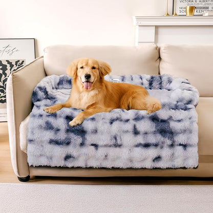 FUNNY FUZZY Pet Fluffy Fuzzy Calming Dog Couch Bed Sofa Protector Washable Pets by FUNNYFUZZY