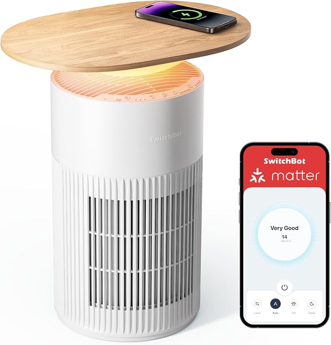 SwitchBot Air Purifier for Home Large Room up to 3620 ft², Pet Mode, Support by SwitchBot