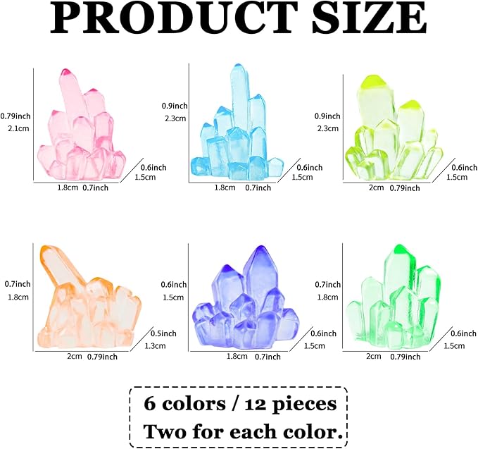 MIUPOO Glow Crystal, Betta Stones, Glow in The Dark Crystal, Bonsai Decor - Image 2