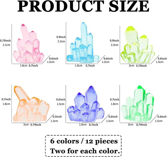 MIUPOO Glow Crystal, Betta Stones, Glow in The Dark Crystal, Bonsai Decor - Image 2
