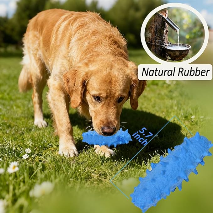 2 Pack Dog Toys for Aggressive Chewers, Tough Puppy Chew Toys Teething Bone for - Image 3