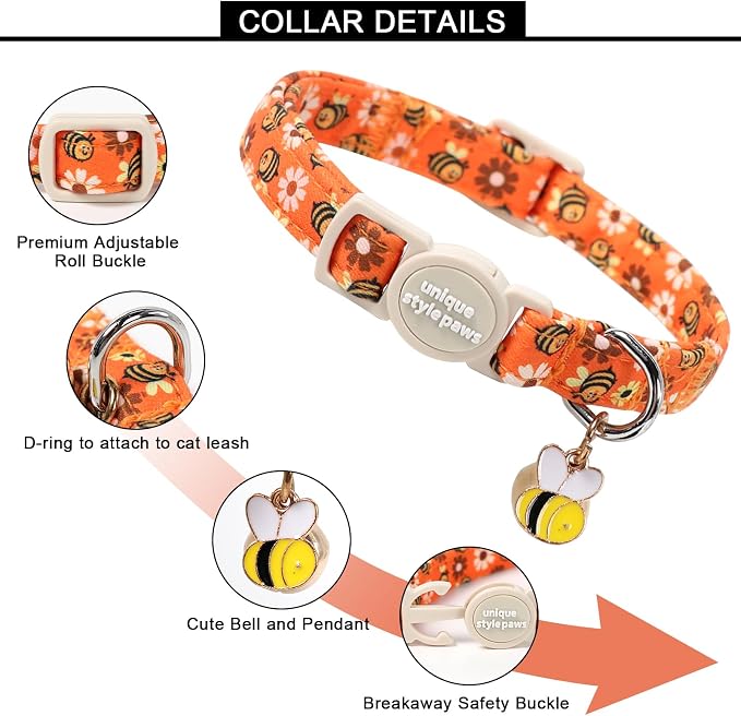 Unique style paws 2 Pack Autumn Halloween Kitten Collar Breakaway - Image 2