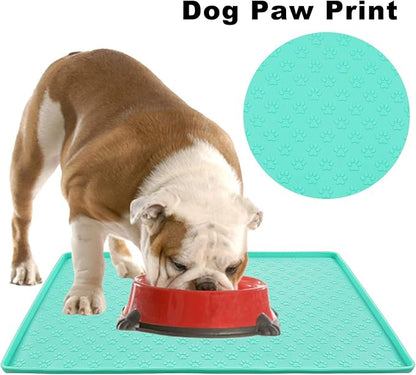 Silicone Cat & Dog Bowl Mat, Non-Slip Pet Feeding Mat - Image 2