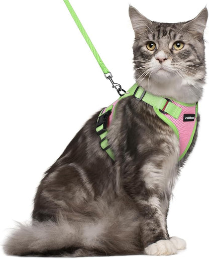 rabbitgoo Cat Harness and Leash Set, Escape Proof Soft Adjustable Vest Harnesses by rabbitgoo