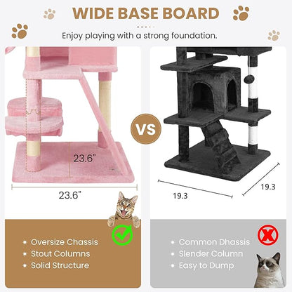 SHA CERLIN 65in Larger Cat Tree Tower Condo - Image 6
