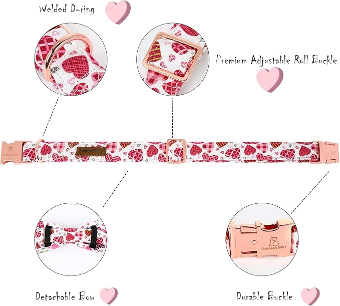 Lionheart glory Heart Dog Collar, Adjustable Dog Collar - Image 3