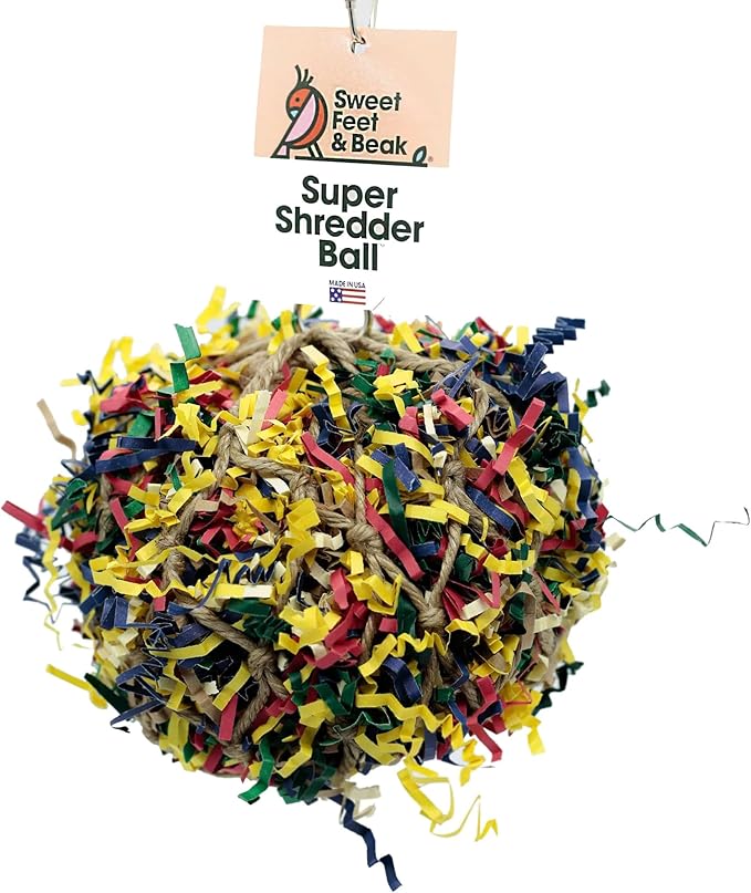 5” Super Shredder Ball Bird Toy by Sweet+Feet+%26+Beak