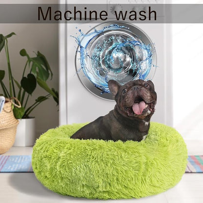 Calming Donut Dogs Beds for Small Dogs Washable, 23inch Plush Round Pet Bed for - Image 6
