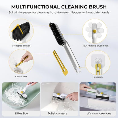 Litter Scoop Holder with Clean Kit, 2-in-1 Mini Broom & Dustpan - Image 4
