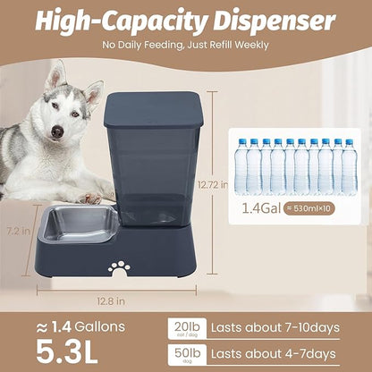 Automatic 5.4L/1.4Gal Pet Waterer, Pet Automatic Dog Water Dispenser Gravity - Image 5