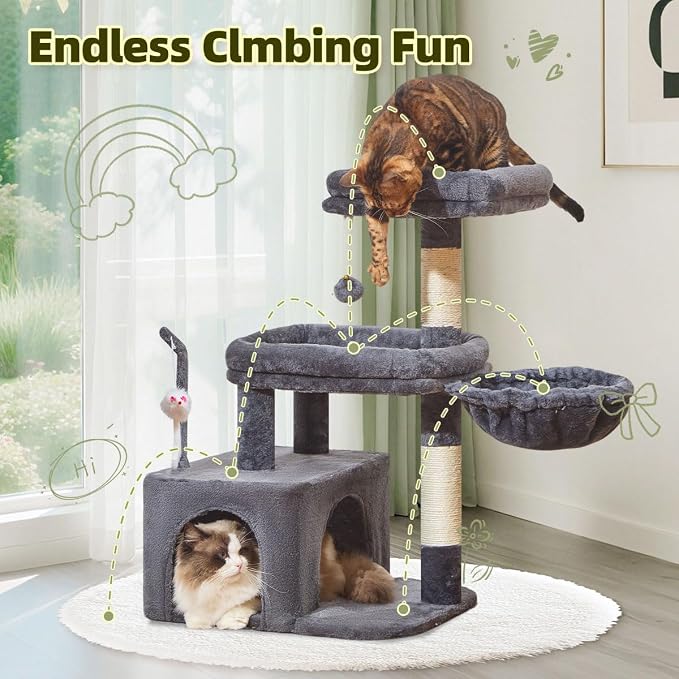 Taoqimiao MS043G Cat Tree, 32.2-Inch Cat Tower - Image 7