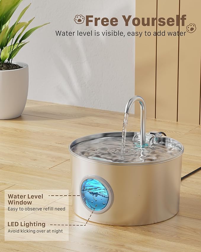 Cat Water Fountain Stainless Steel: Cat Fountain - Image 7